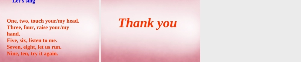 三年级英语上册 Unit10 Touch your head课件1 （新版）湘少版