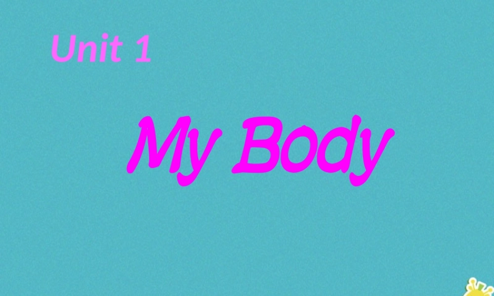 三年级英语下册 Unit 1 My Body课件2 陕旅版-陕旅版小学三年级下册英语课件