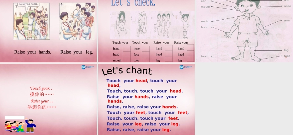 三年级英语上册 Unit10 Touch your head课件3 （新版）湘少版