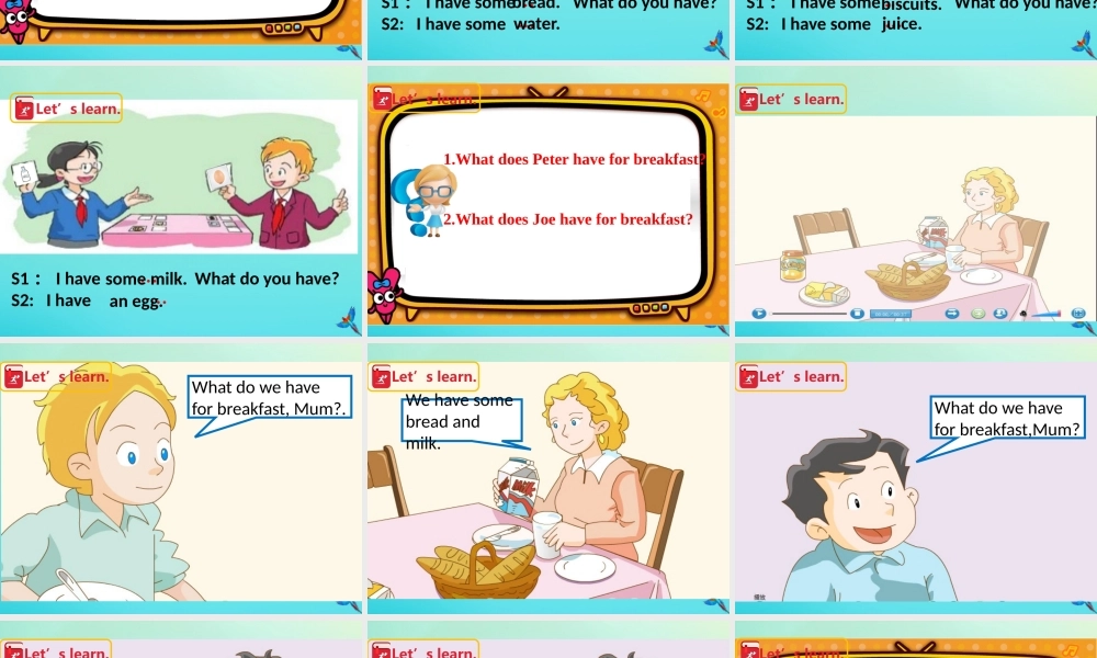 三年级英语下册 Module 2 My favourite things Unit 6 Food and drinks（第2课时）课件 牛津深圳版-牛津深圳版小学三年级下册英语课件