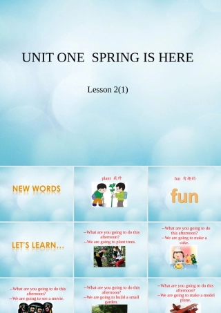三年级英语下册 Unit 1 Spring is here Lesson 2课件 北京课改版-北京课改版小学三年级下册英语课件
