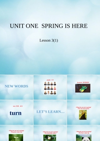 三年级英语下册 Unit 1 Spring is here Lesson 3课件 北京课改版-北京课改版小学三年级下册英语课件