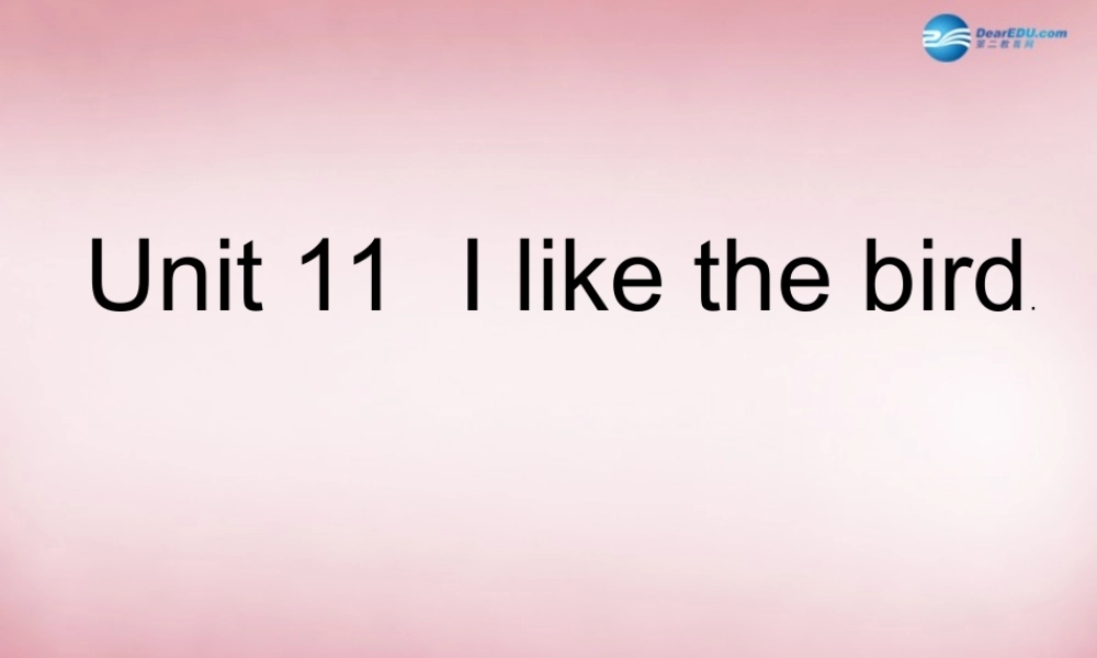 三年级英语上册 Unit11 I like the bird课件3 （新版）湘少版