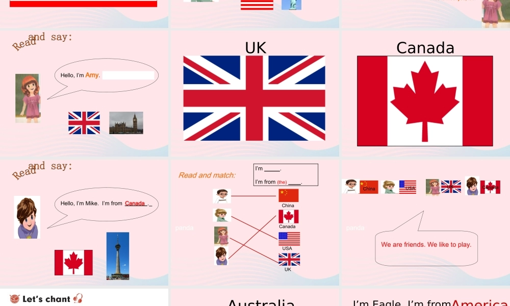 三年级英语下册 Unit 1 Welcome back to school A Let's learn Let's chant教学课件 人教PEP-人教PEP小学三年级下册英语课件