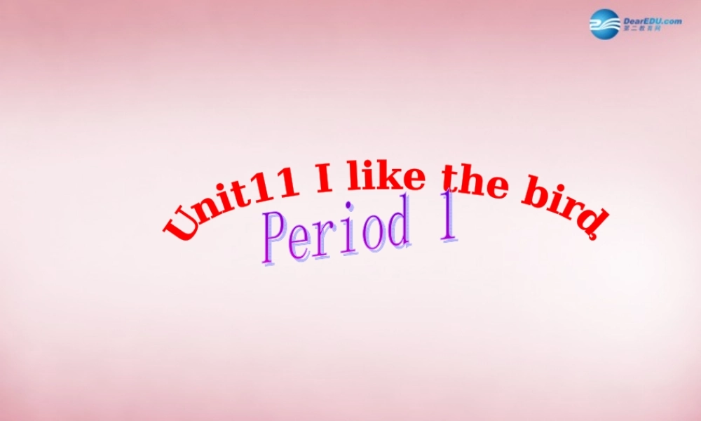 三年级英语上册 Unit11 I like the bird课件4 （新版）湘少版