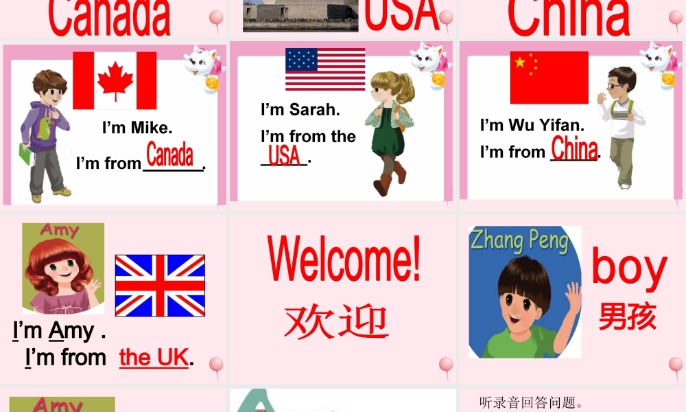 三年级英语下册 Unit 1 Welcome back to school A Let's learn Let's talk教学课件 人教PEP-人教PEP小学三年级下册英语课件