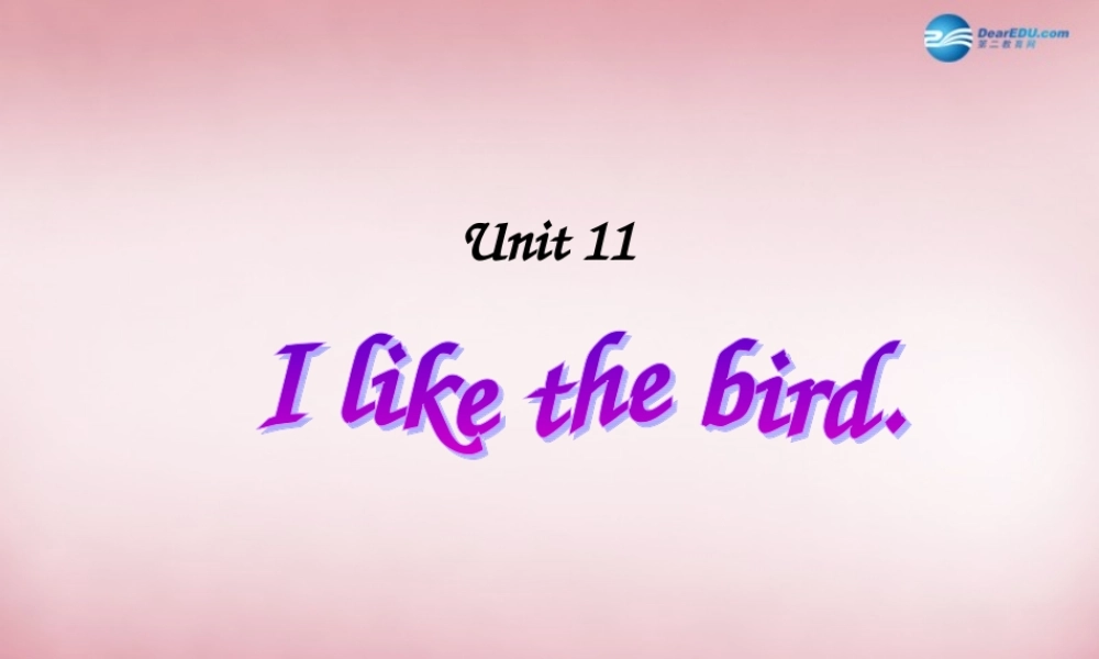 三年级英语上册 Unit11 I like the bird课件5 （新版）湘少版