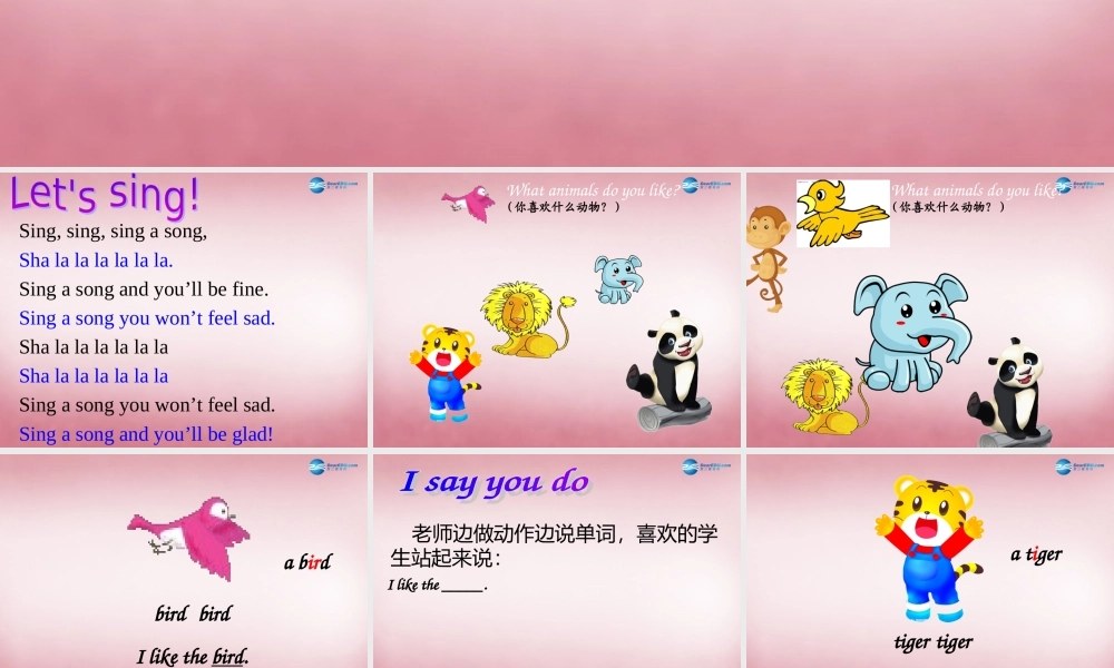三年级英语上册 Unit11 I like the bird课件5 （新版）湘少版