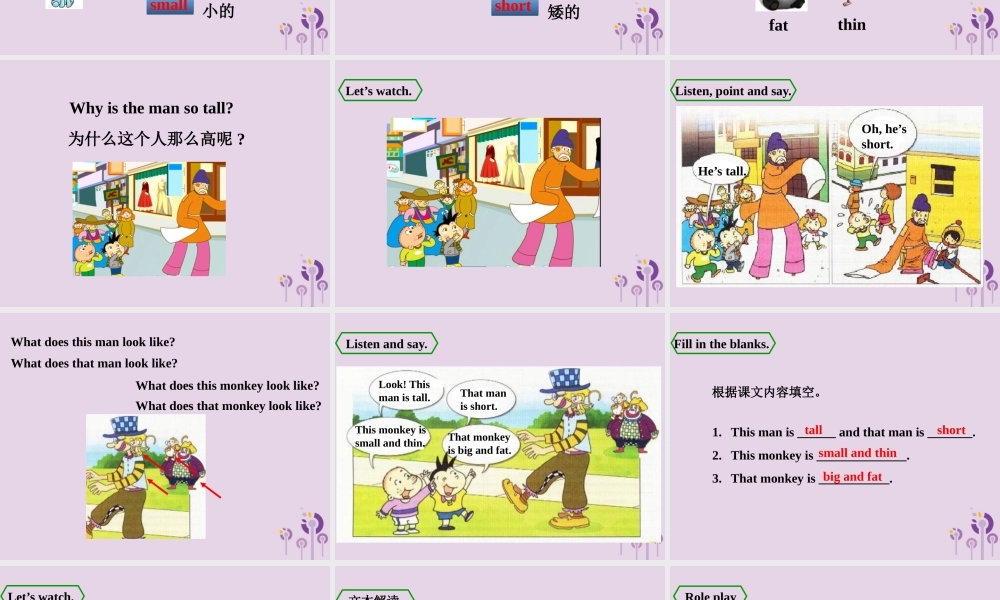 三年级英语下册 Module 2 Unit 2 That man is short课件 外研版（三起）-外研版小学三年级下册英语课件