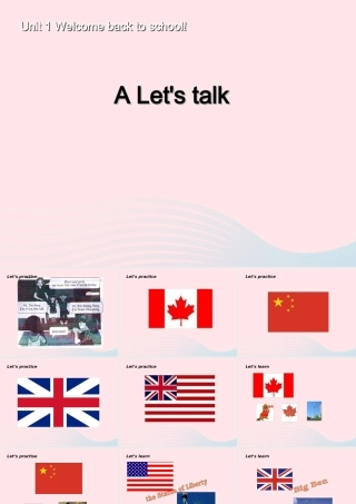 三年级英语下册 Unit 1 Welcome back to school A Let's talk教学课件2 人教PEP-人教PEP小学三年级下册英语课件