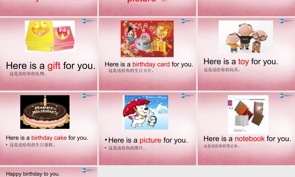 三年级英语上册 Unit12 Happy birthday课件2 （新版）湘少版