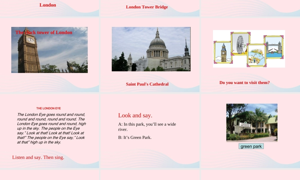 三年级英语下册 Module 2 Unit 2 You’ll see Tower Bridge课件1 外研版（一起）-外研版小学三年级下册英语课件