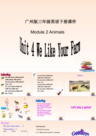 三年级英语下册 Module 2 Unit 4(3)课件 广州版