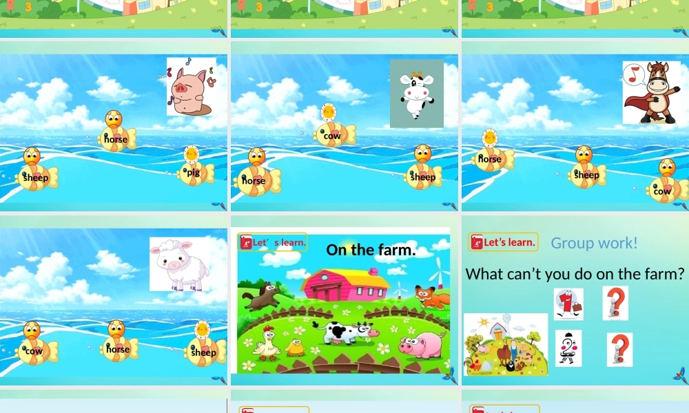 三年级英语下册 Module 3 My colourful life Unit 9 A day on the farm（第1课时）课件 牛津深圳版-牛津深圳版小学三年级下册英语课件