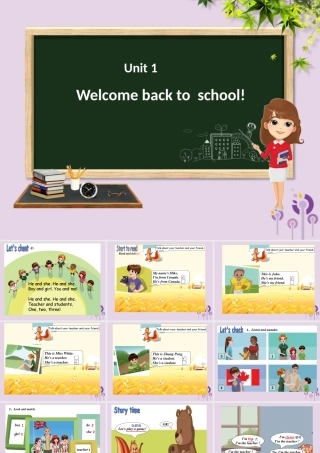 三年级英语下册 Unit 1 Welcome back to school（第6课时）课件 人教PEP版-人教PEP小学三年级下册英语课件