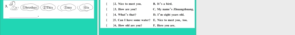 三年级英语上册 专项提升练（句子）作业课件 人教PEP-人教PEP小学三年级上册英语课件