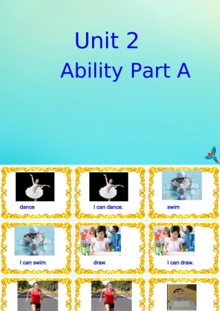 三年级英语下册 Unit 2 Ability Part A课件1 闽教版（三起）-闽教版小学三年级下册英语课件