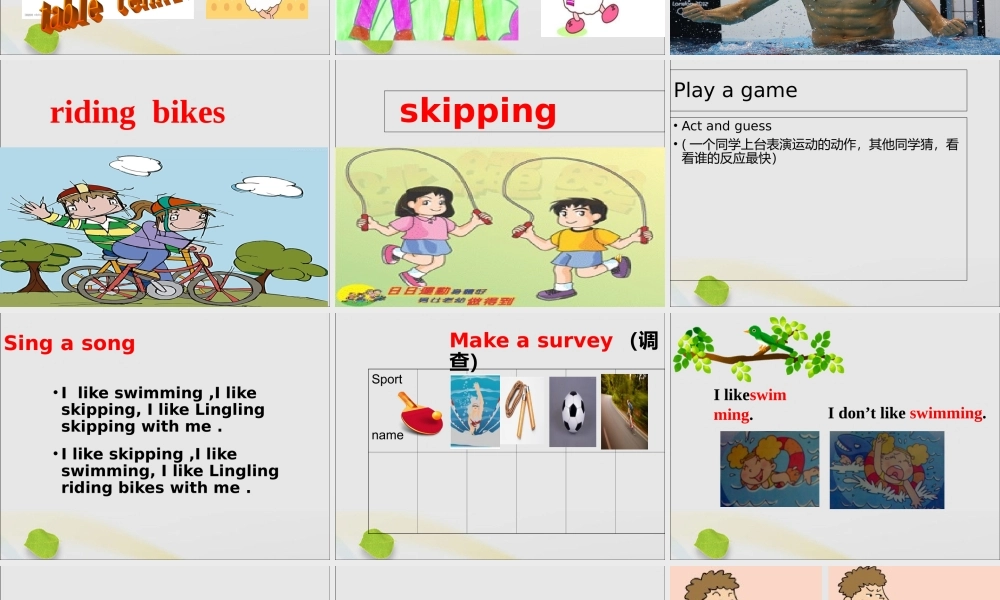 三年级英语下册 Module 3 Unit 2 I don’t like riding my bike（2）教学课件 外研版（三起）-外研版小学三年级下册英语课件