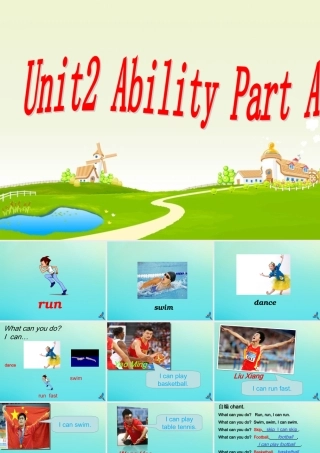 三年级英语下册 Unit 2 Ability Part A课件2 闽教版（三起）-闽教版小学三年级下册英语课件
