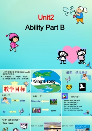 三年级英语下册 Unit 2 Ability Part B课件1 闽教版（三起）-闽教版小学三年级下册英语课件