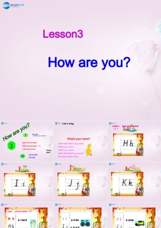 三年级英语上册《Lesson 3 How are you》课件 （新版）冀教版