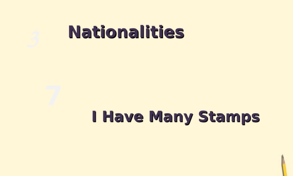 三年级英语下册 Module 3 Unit 7(3)课件 广州版