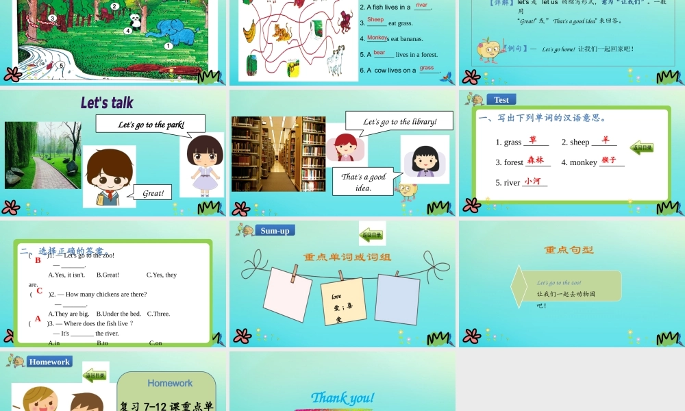 三年级英语下册 Unit 2 Animals at the Zoo Again，Please课件 冀教版（三起）-冀教级下册英语课件