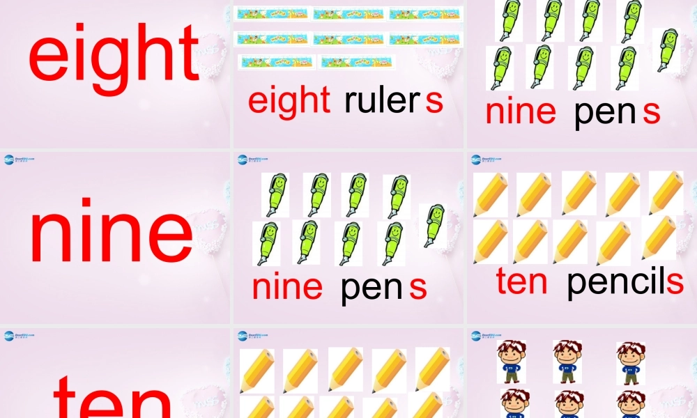 三年级英语上册《Lesson 6 Numbers 6-10》课件1 （新版）冀教版