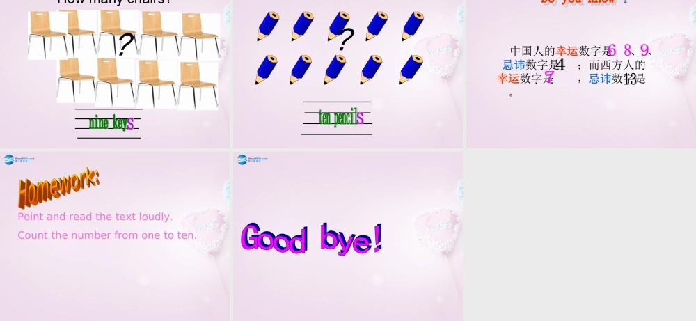 三年级英语上册《Lesson 6 Numbers 6-10》课件2 （新版）冀教版