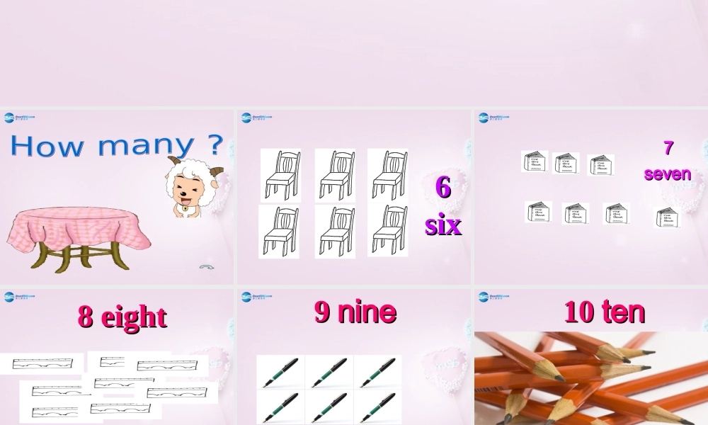 三年级英语上册《Lesson 6 Numbers 6-10》课件3 （新版）冀教版