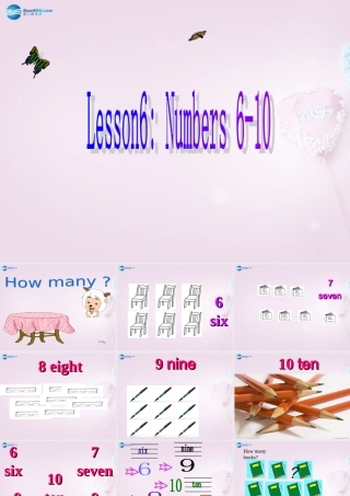 三年级英语上册《Lesson 6 Numbers 6-10》课件3 （新版）冀教版