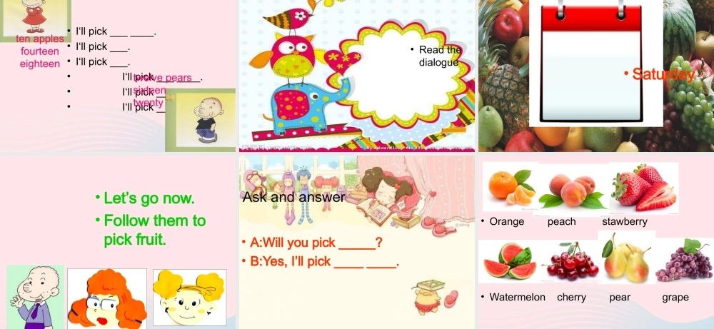 三年级英语下册 module 4 Unit 1 We'll pick fruit课件 外研版（一起）-外研版小学三年级下册英语课件