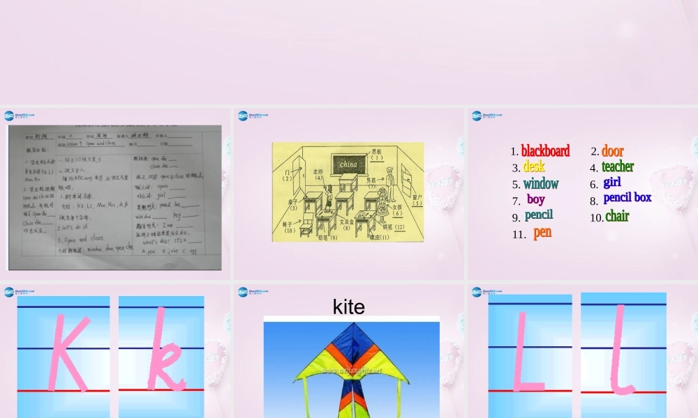 三年级英语上册《Lesson 9 Open and Close》课件1 （新版）冀教版