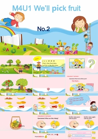 三年级英语下册 module 4 Unit 1 We'll pick fruit课件2 外研版（一起）-外研版小学三年级下册英语课件