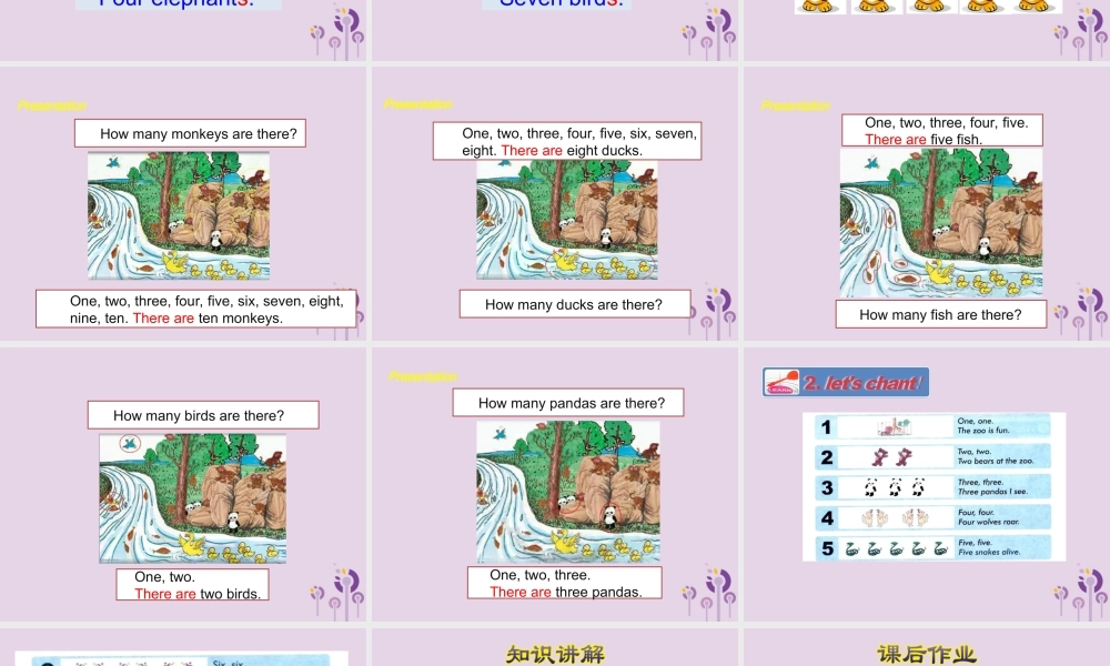 三年级英语下册 Unit 2 Animals at the Zoo Lesson 9 How Many课件 冀教版（三起）-冀教版小学三年级下册英语课件