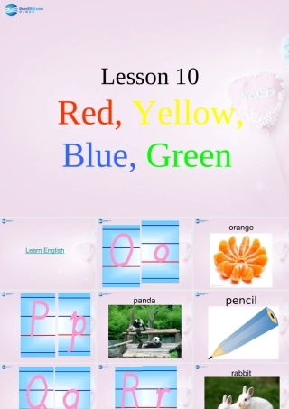 三年级英语上册《Lesson 10 Red, Yellow, Blue,Green》课件2 （新版）冀教版
