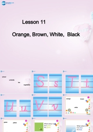 三年级英语上册《Lesson 11 Orange, Brown, White, Black》课件1 （新版）冀教版