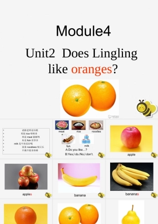 三年级英语下册 Module 4 Unit 2 Does Lingling like oranges（2）教学课件 外研版（三起）-外研版小学三年级下册英语课件