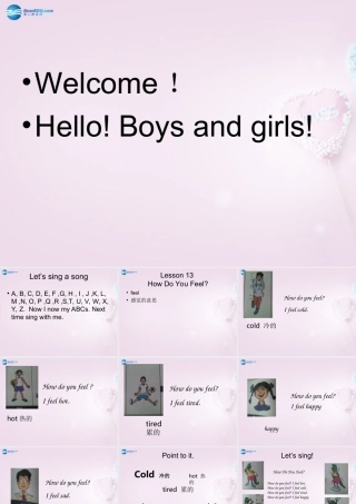 三年级英语上册《Lesson 13 How Do You Feel》课件1 （新版）冀教版