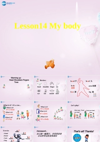 三年级英语上册《Lesson 14 My Body》课件1 （新版）冀教版