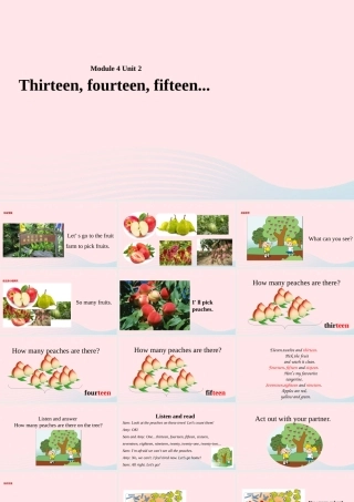 三年级英语下册 module 4 unit 2 thirteen fourteen fifteen课件 外研版（一起）-外研版小学三年级下册英语课件