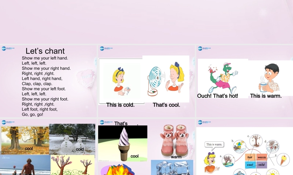 三年级英语上册《Lesson 16 Warm and Cool》课件2 （新版）冀教版