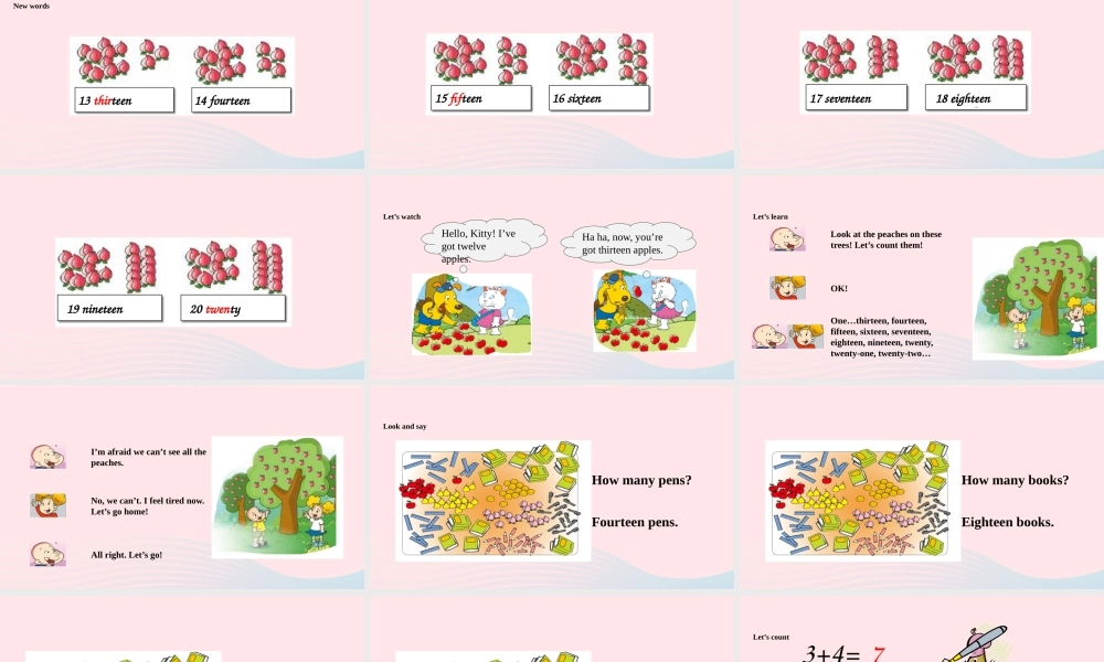 三年级英语下册 module 4 unit 2 thirteen fourteen fifteen课件5 外研版（一起）-外研版小学三年级下册英语课件
