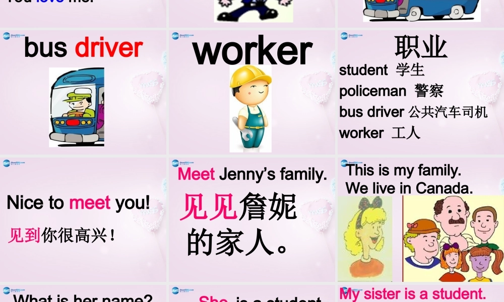 三年级英语上册《Lesson 21 Jenny’s Family》课件3 （新版）冀教版