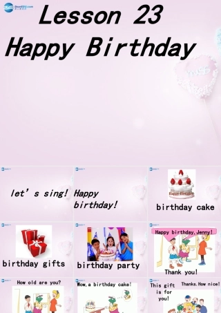 三年级英语上册《Lesson 23 Happy Birthday》课件2 （新版）冀教版