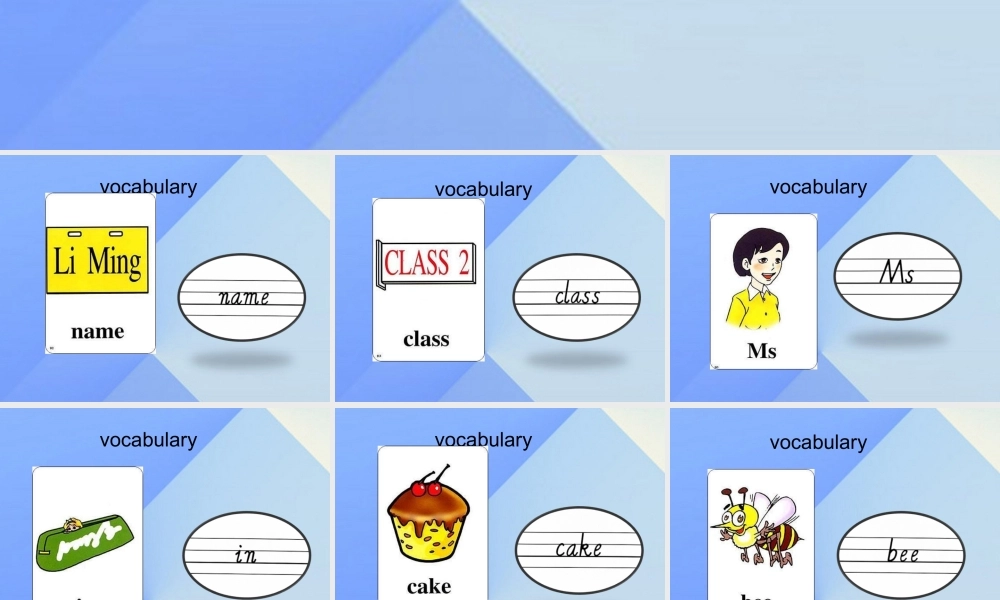 三年级英语上册《Unit 1 Myself》（Lesson 1）课件 人教新起点-人教新起点小学三年级上册英语课件