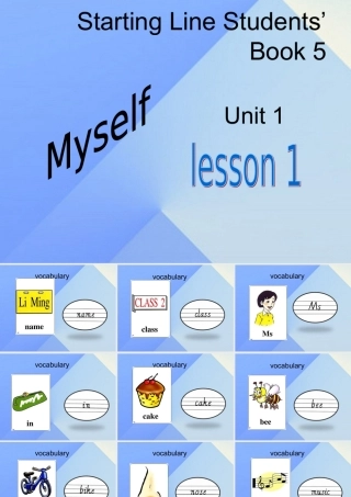三年级英语上册《Unit 1 Myself》（Lesson 1）课件 人教新起点-人教新起点小学三年级上册英语课件