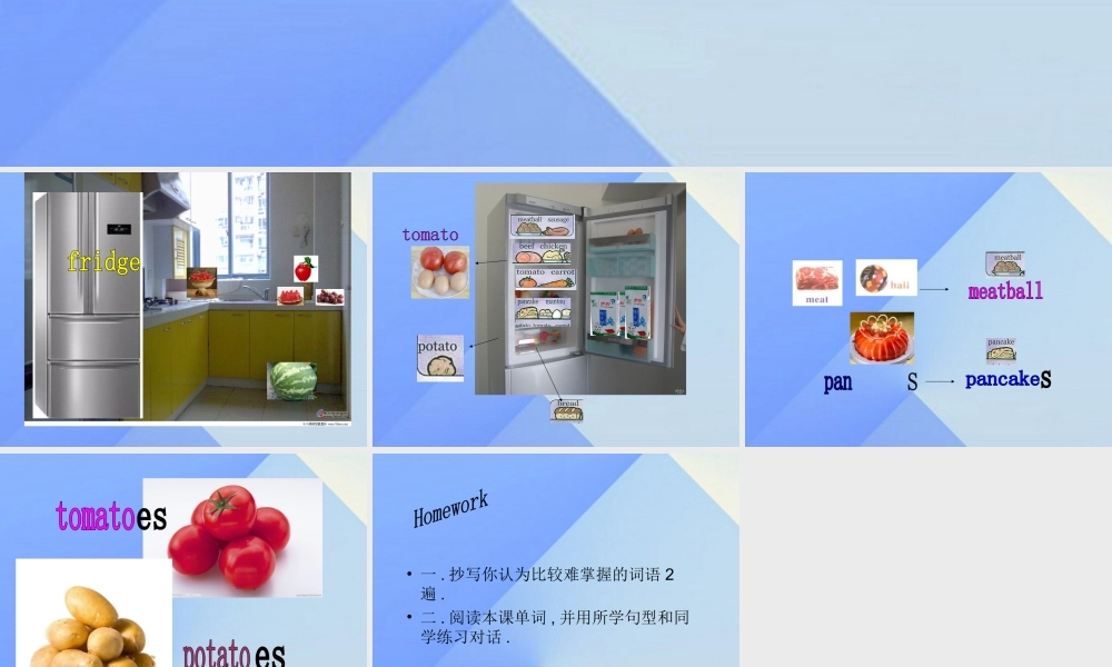 三年级英语上册《Unit 3 My Food》（Lesson 13）课件1 人教新起点-人教新起点小学三年级上册英语课件