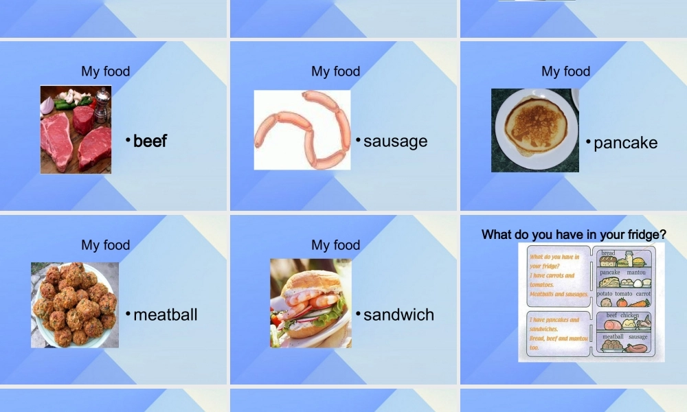 三年级英语上册《Unit 3 My Food》（Lesson 13）课件2  人教新起点-人教新起点小学三年级上册英语课件