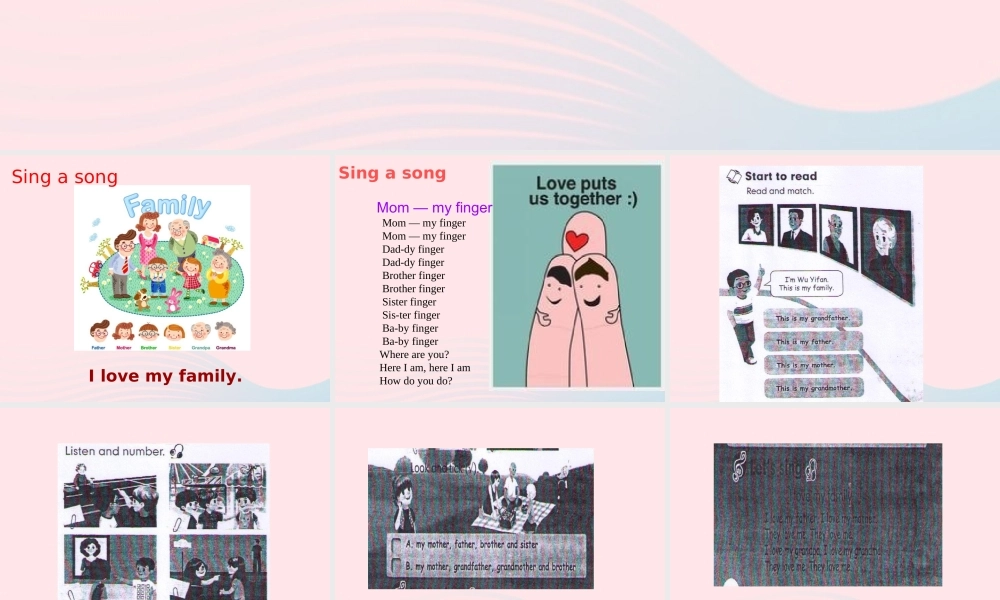 三年级英语下册 Unit 2 My family B Start to read Let's check教学课件 人教PEP-人教PEP小学三年级下册英语课件